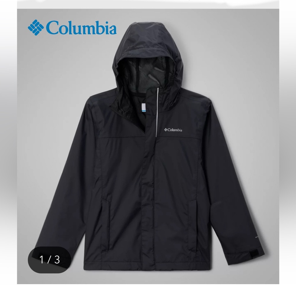 Columbia Black Boys'👦🏻Watertight Jacket🧥Sz Med